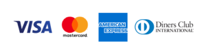 Visa, MasterCard, Diners Club, American Express